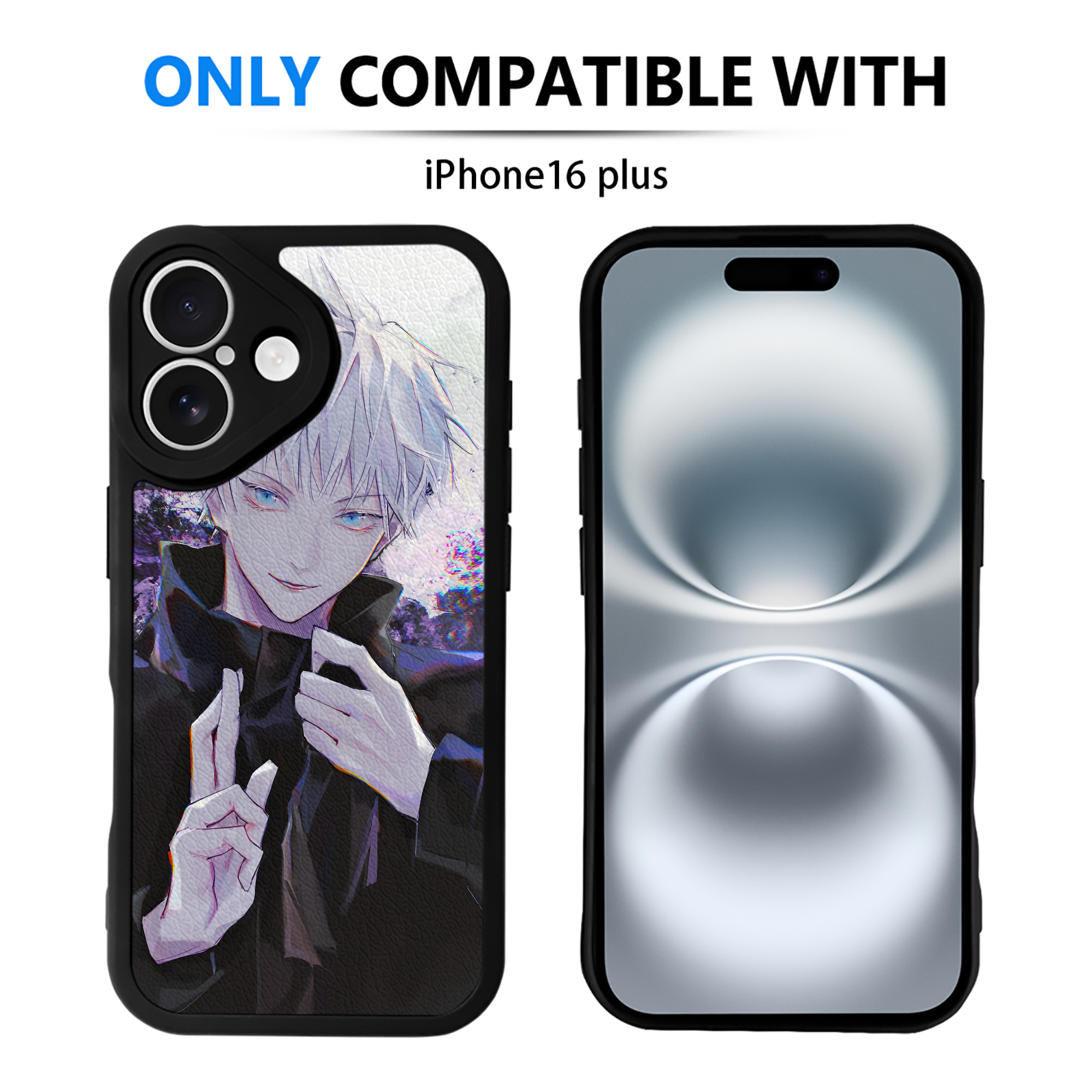 （画像用） 呪術廻戦 Jujutsu Kaisen 【iPhone 16シリーズ対応】シリコンスマホケース（レザー調） 材質：シリコン